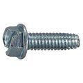 Midwest Fastener Sheet Metal Screw, 1/4" x 7/8 in, Zinc Plated Steel Hex Head Hex Drive, 15 PK 38403